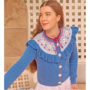 Hill House desk sweater in blue, size M